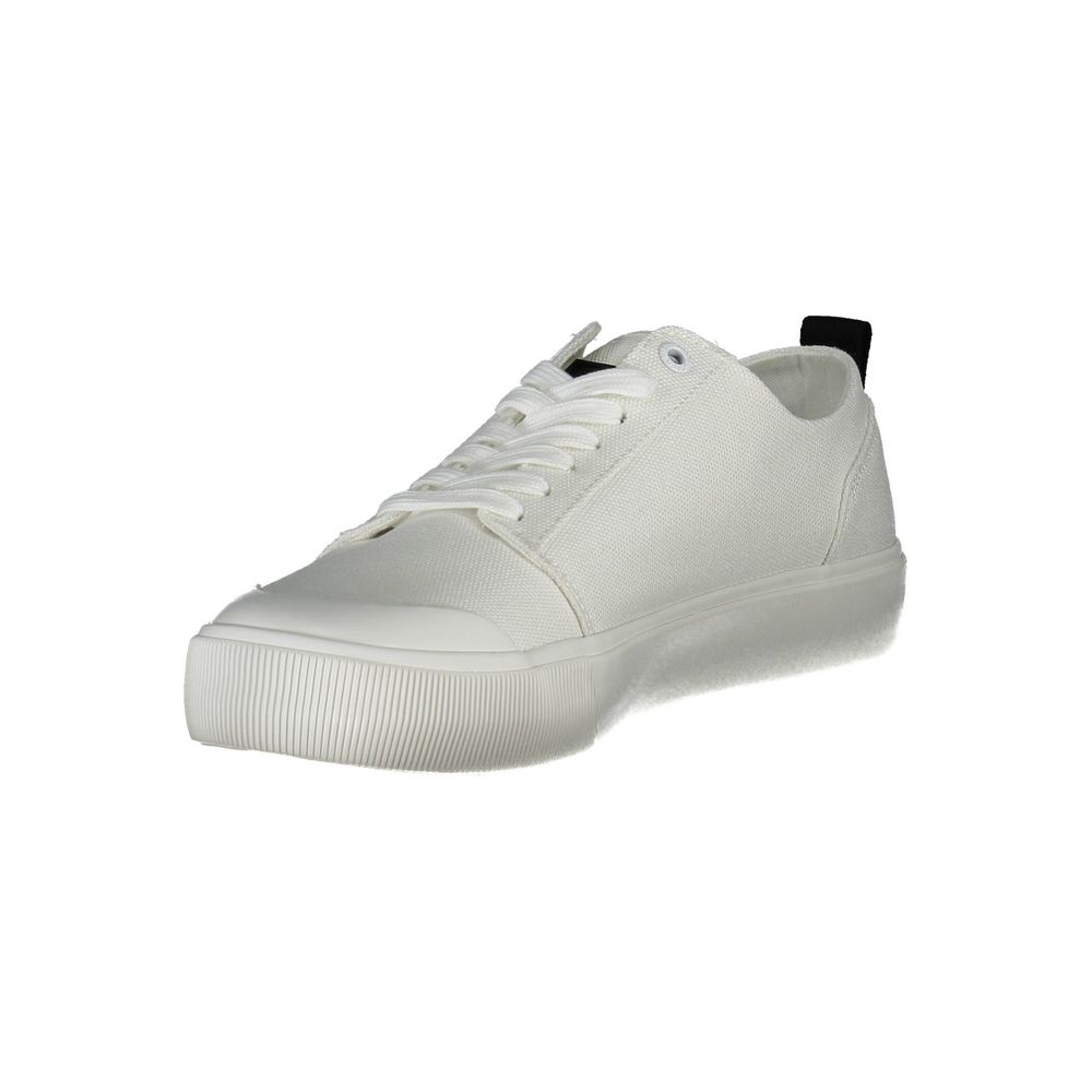 White Cotton Men Sneaker