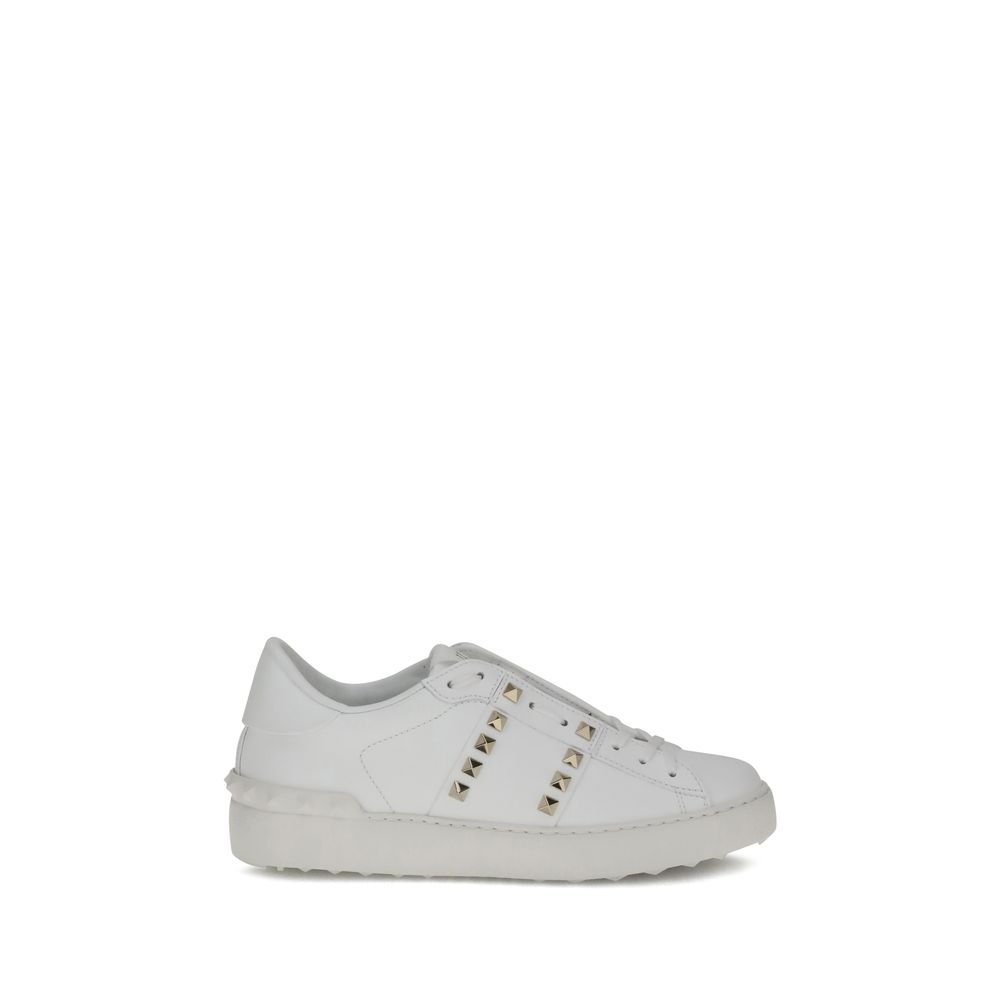 White Calf Leather Bos Taurus Low Top Sneakers