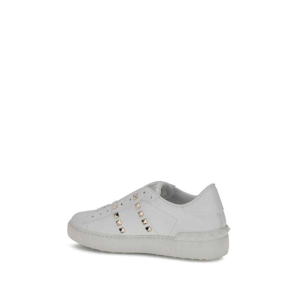 White Calf Leather Bos Taurus Low Top Sneakers