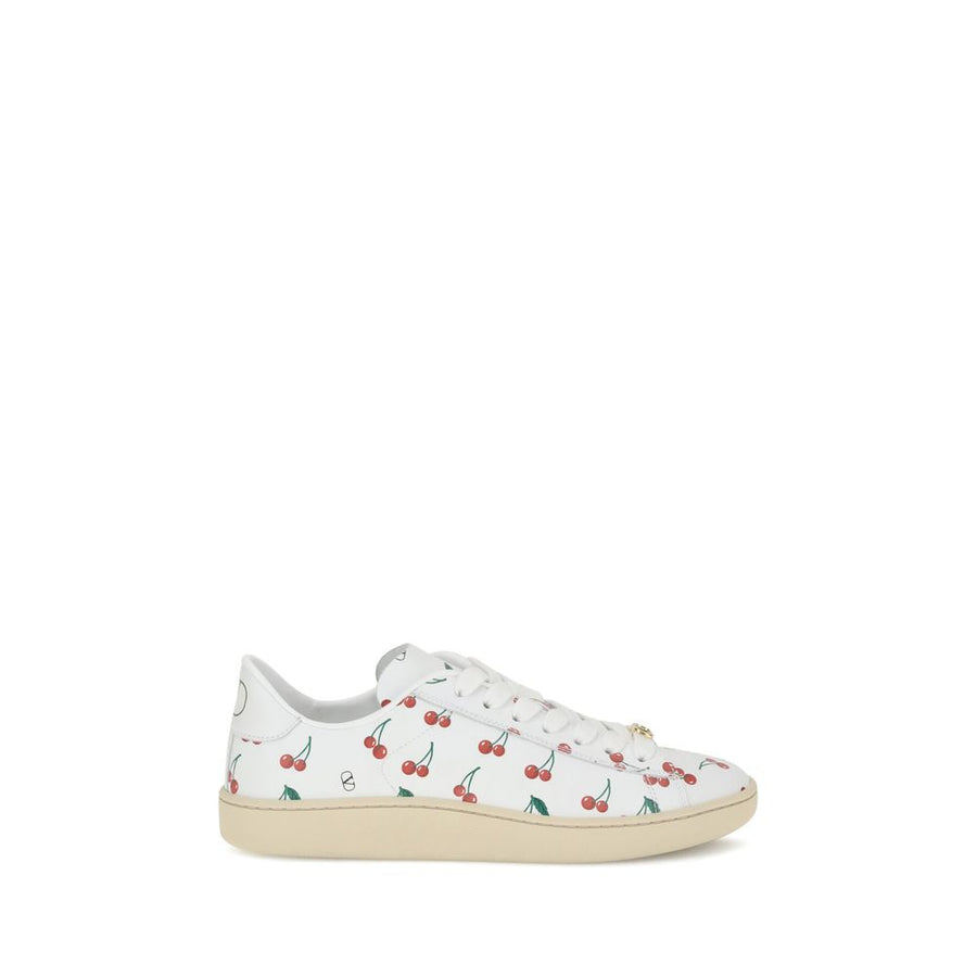 White Calf Leather Bos Taurus Low Top Sneakers