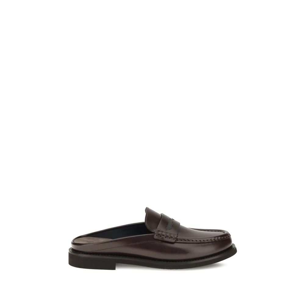 Brown Calf Leather Bos Taurus Slip-On Loafers