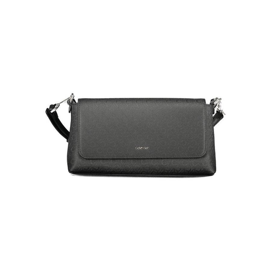 Black Polyester Women Handbag