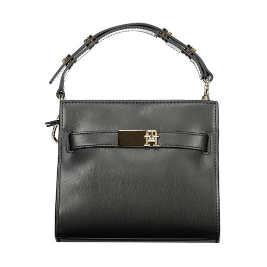 Black Polyethylene Women Handbag