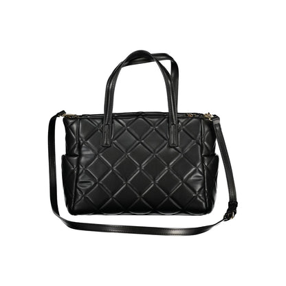 Black Polyethylene Women Handbag