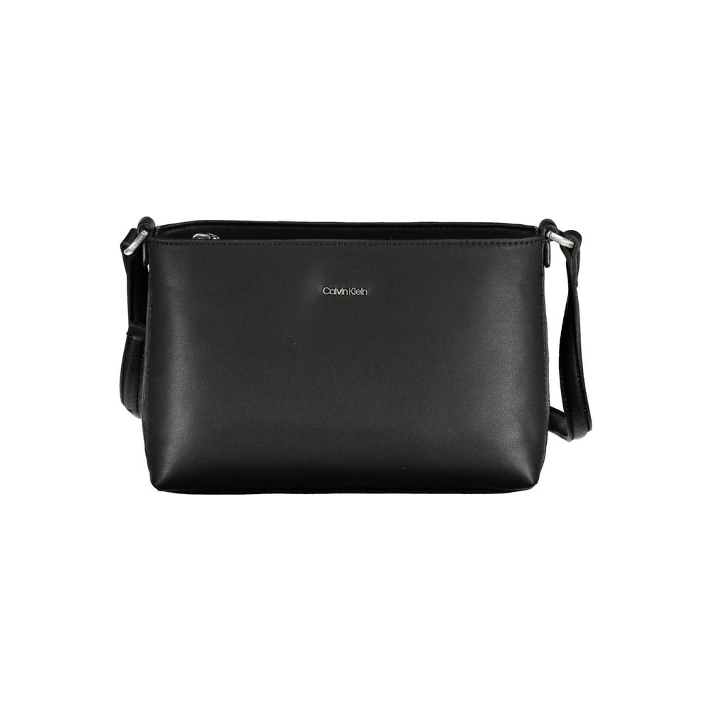 Black Polyester Women Handbag