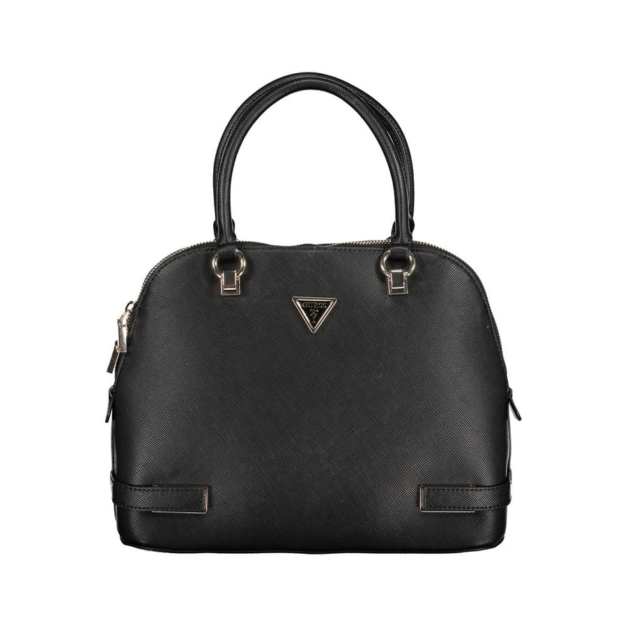Black Polyethylene Women Handbag