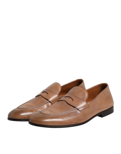 Brown Leather Loafer Dress Formal Shoes