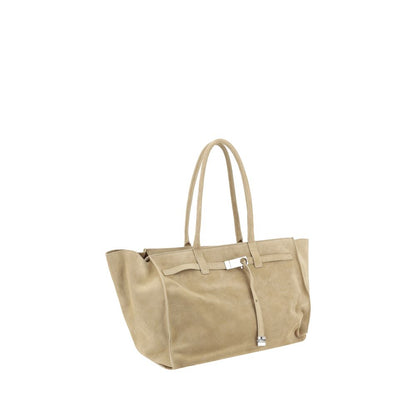Beige Calf Leather Bos Taurus Shoulder Bag
