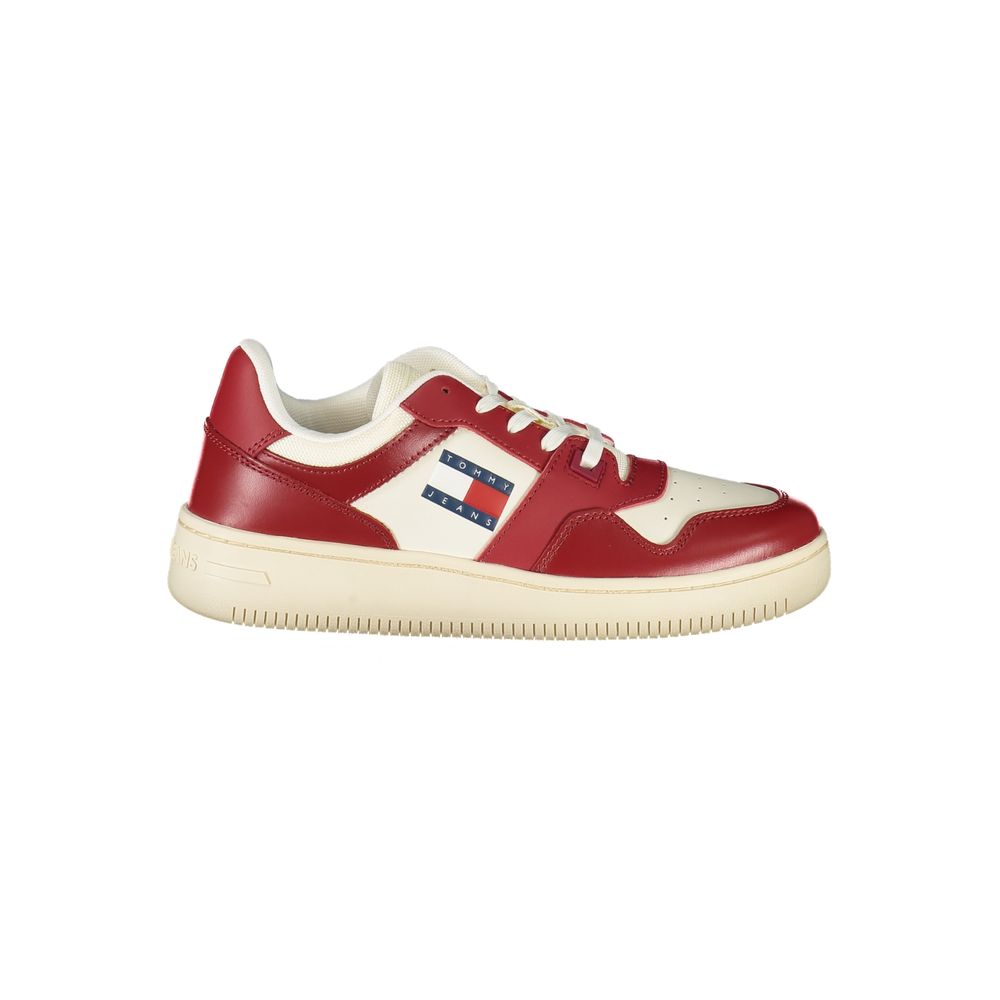 Red Leather Women Sneaker