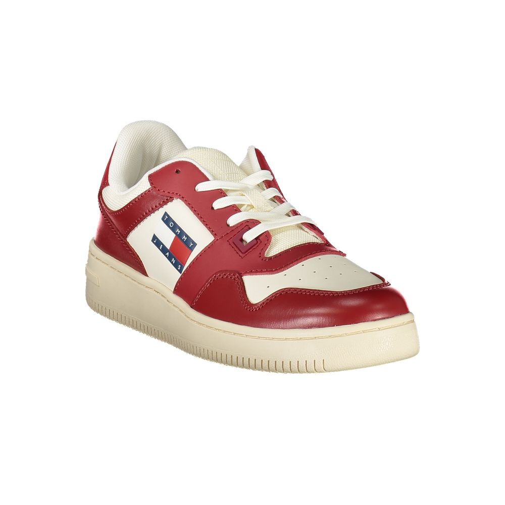 Red Leather Women Sneaker