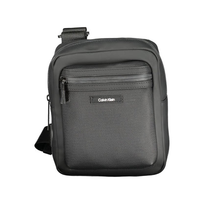 Black Polyester Men Shoulder Bag