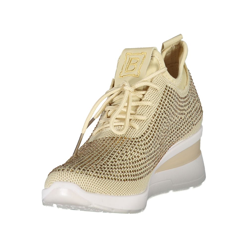 Beige Polyester Women Sneaker