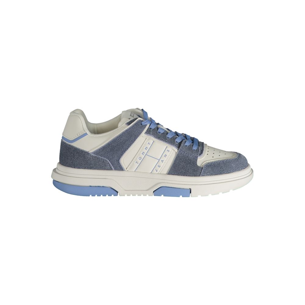Light Blue Leather Women Sneaker