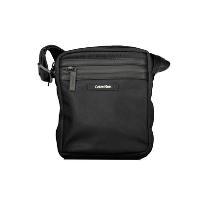Black Polyester Men Shoulder Bag