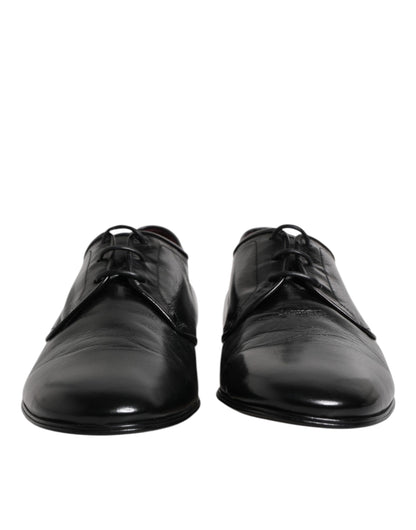 Black Leather Lace Up Derby Dress Formal Shoes
