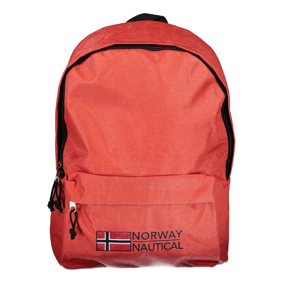 Red Polyester Men Backpack