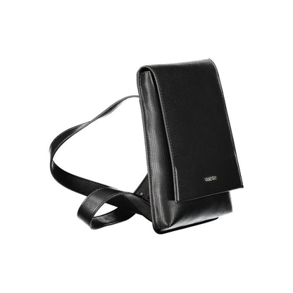 Black Polyester Shoulder Bag