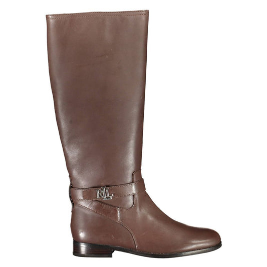 Brown Leather Women Boot
