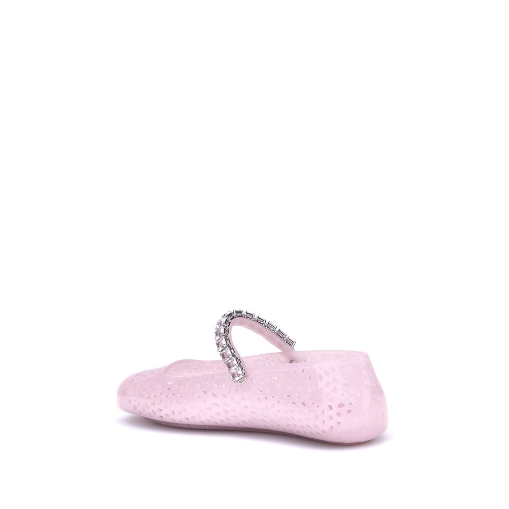 Multicolor Polyurethane Ballet Flats