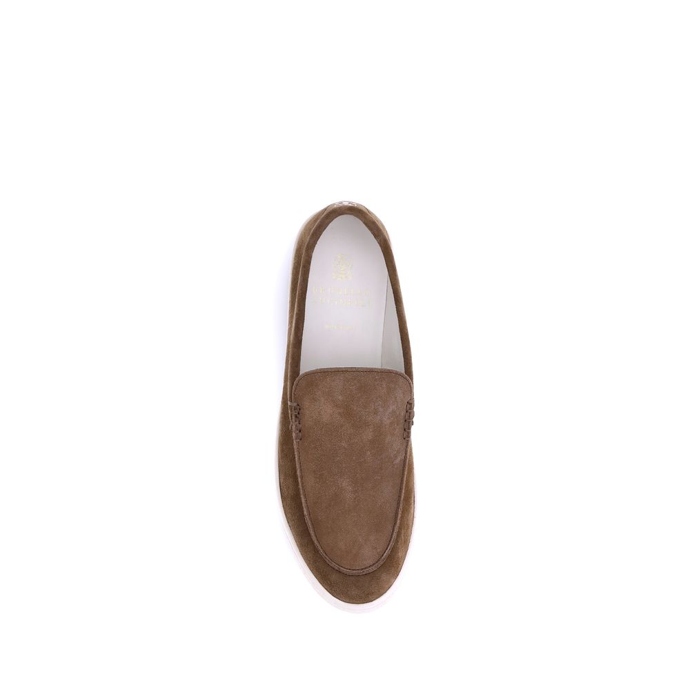 Brown Calf Leather Bos Taurus Low Top Sneakers