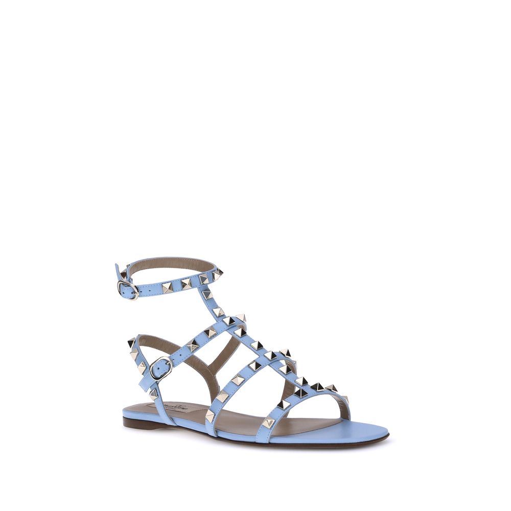 Light Blue Calf Leather Bos Taurus Sandals