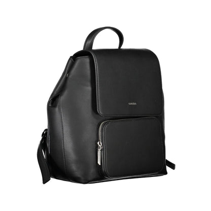Black Polyester Backpack