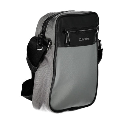 Gray Polyester Shoulder Bag