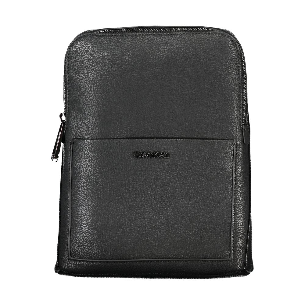 Black Polyester Shoulder Bag