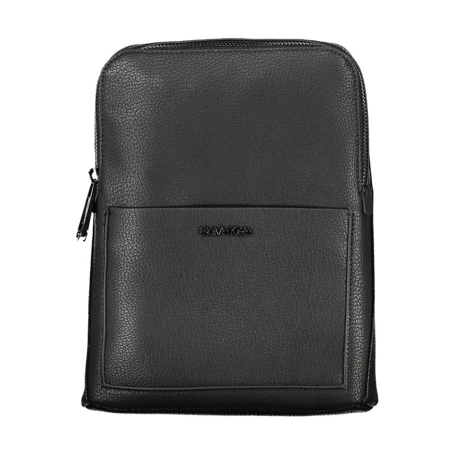 Black Polyester Shoulder Bag