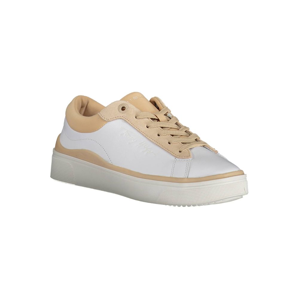 White Polyester Sneaker