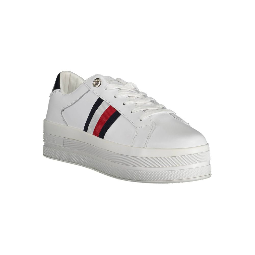 White Polyester Sneaker