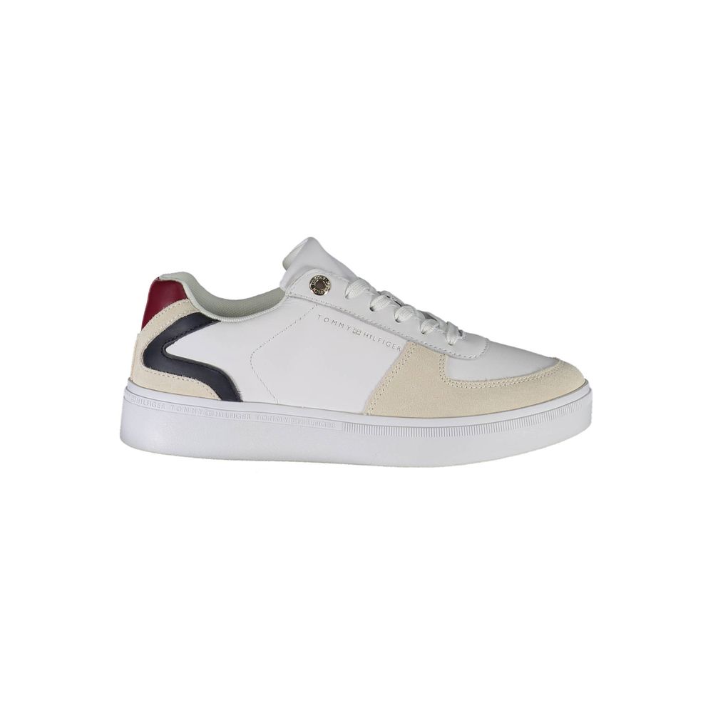 White Polyester Sneaker