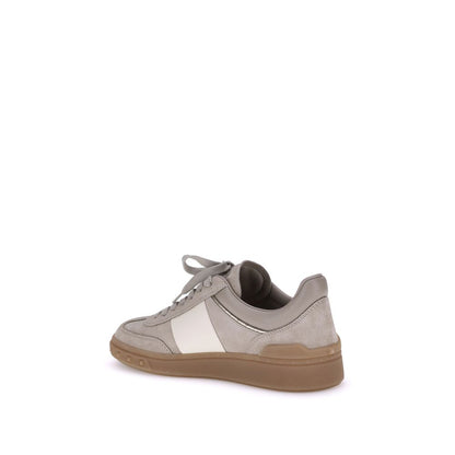 Beige Calf Leather Bos Taurus Low Top Sneakers