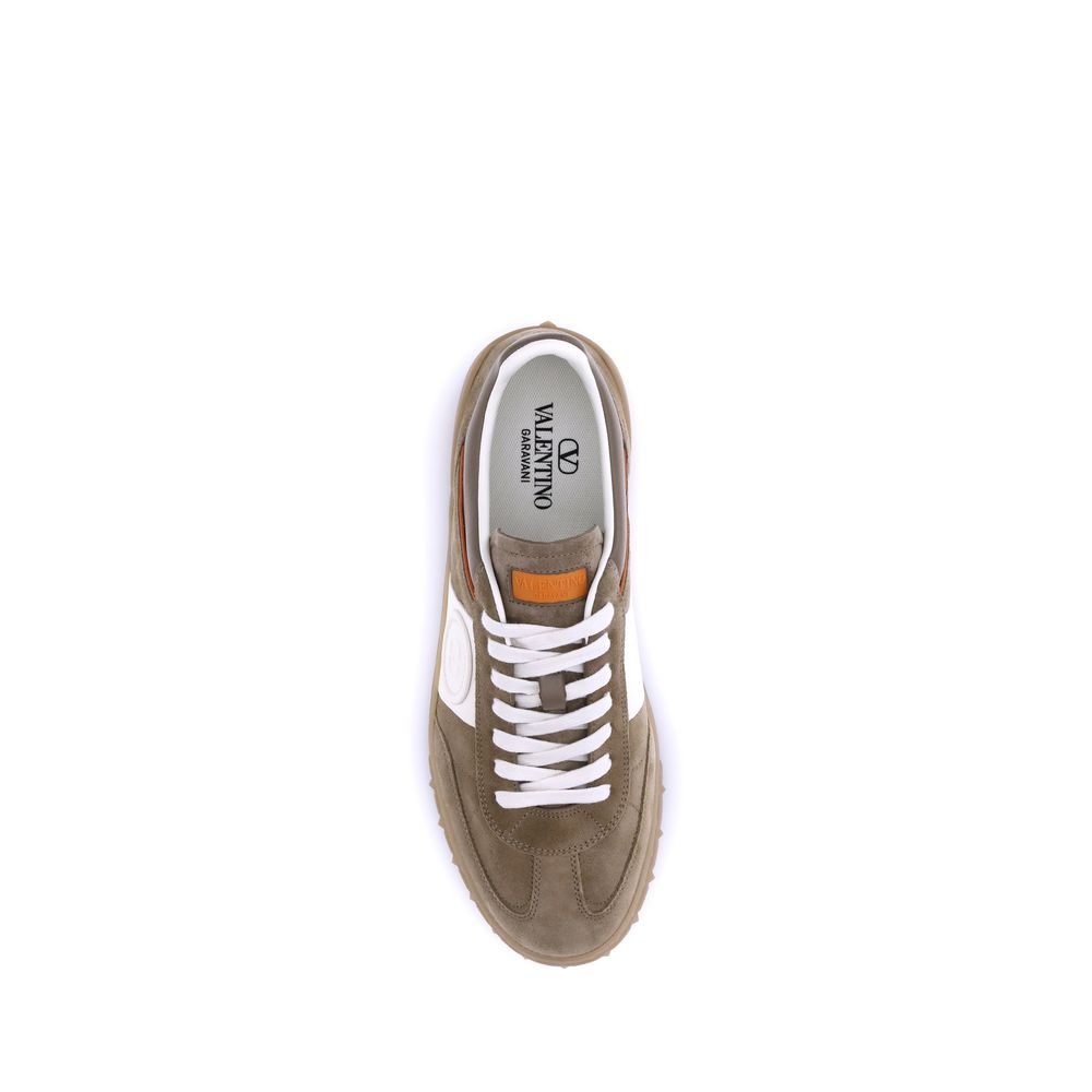 Brown Calf Leather Bos Taurus Chunky Sneakers