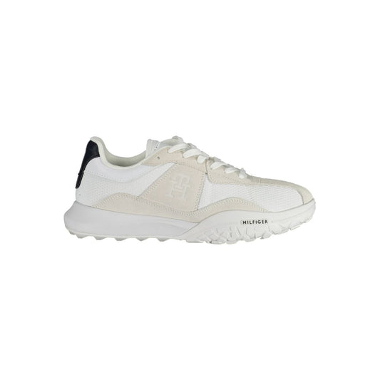 White Polyester Sneaker