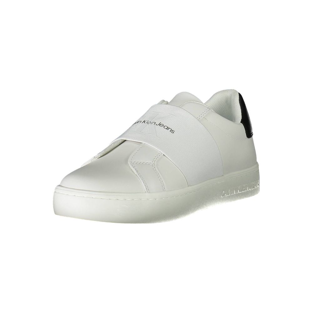 White Polyester Sneaker