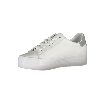 White Polyester Sneaker