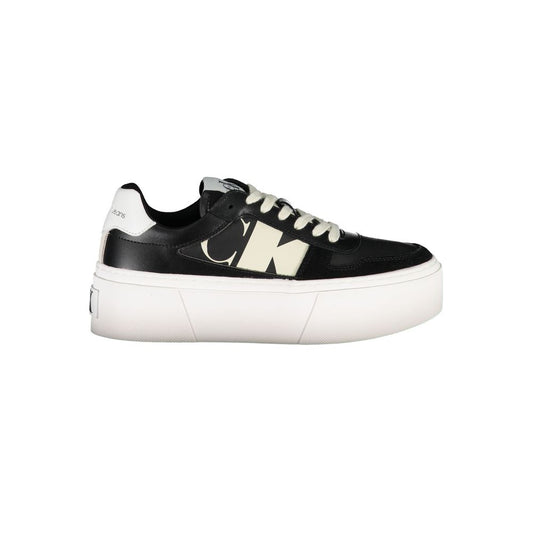 Black Polyester Sneaker