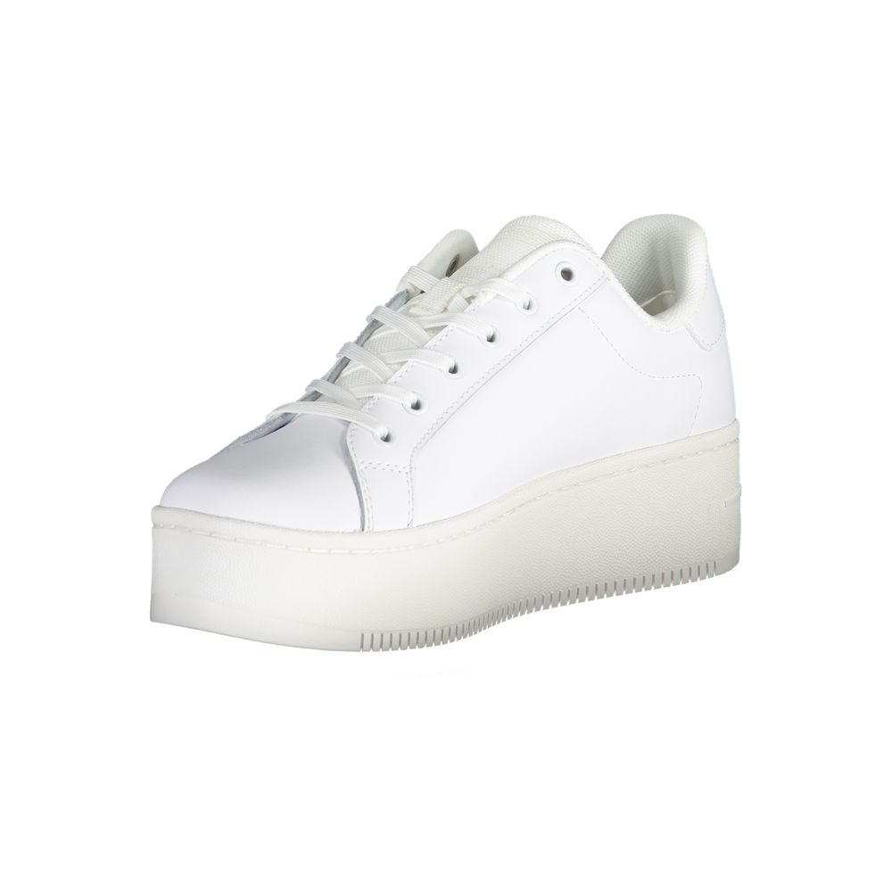 White Polyester Sneaker