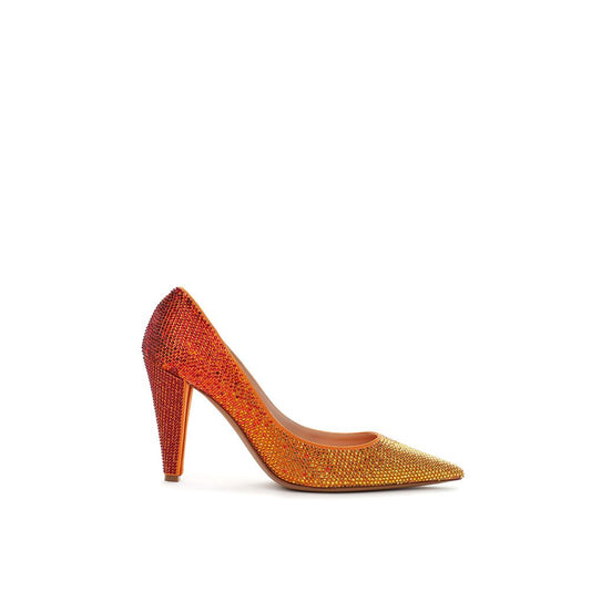 Bicolor Leather And Satin  Pump