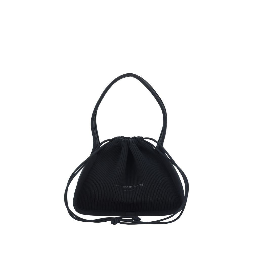 Black Polyester Shoulder Bag