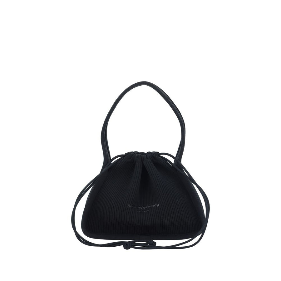 Black Polyester Shoulder Bag