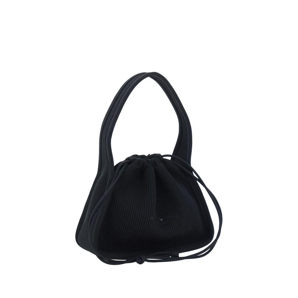 Black Polyester Shoulder Bag
