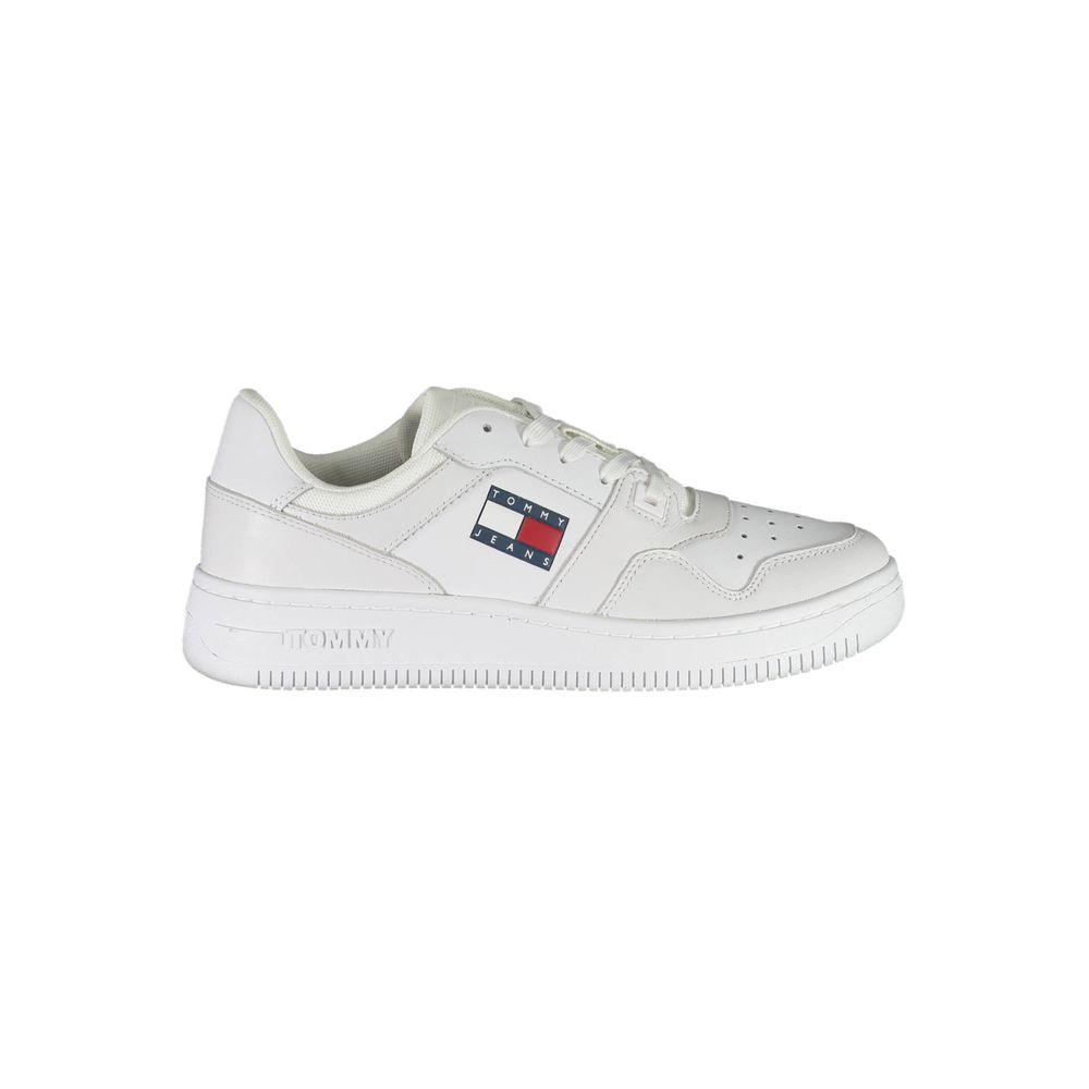 White Polyester Sneaker