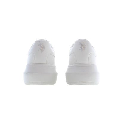 White Polyester Sneaker