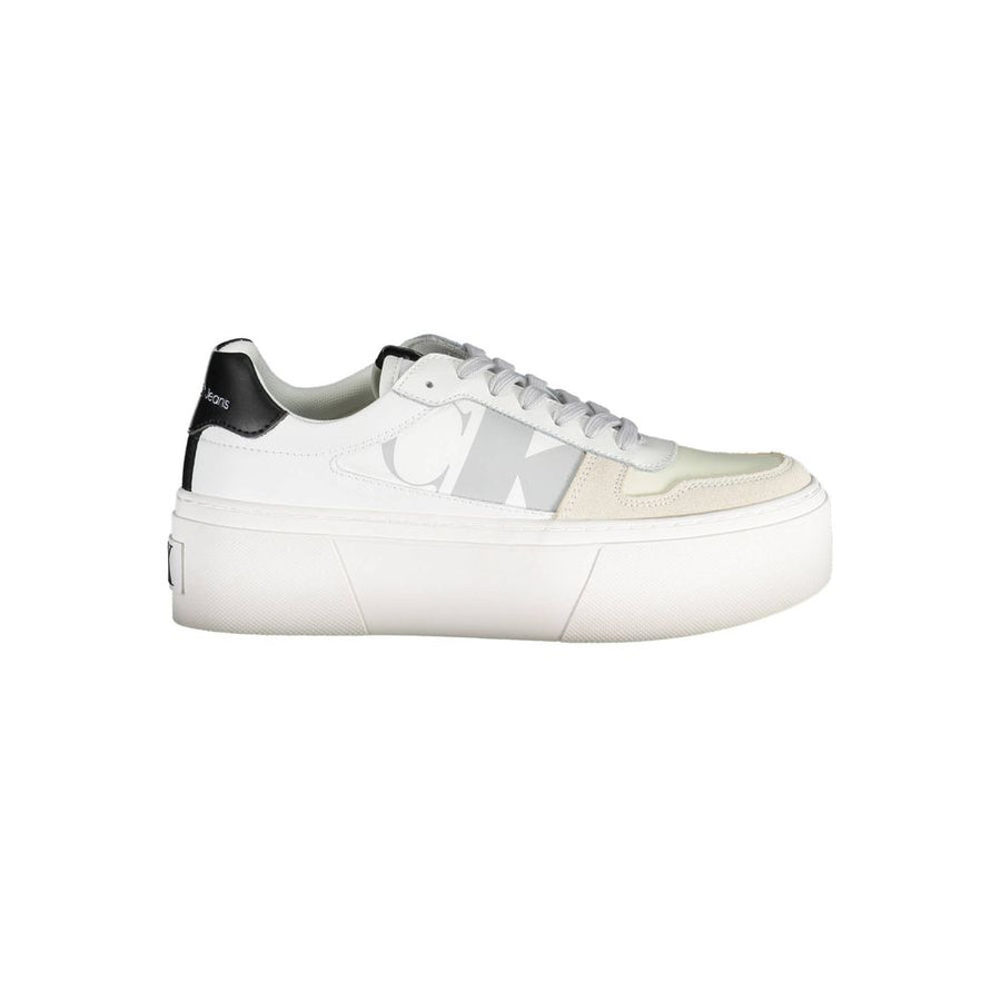 White Polyester Sneaker