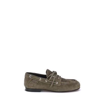 Beige Goatskin Slip-On Loafers