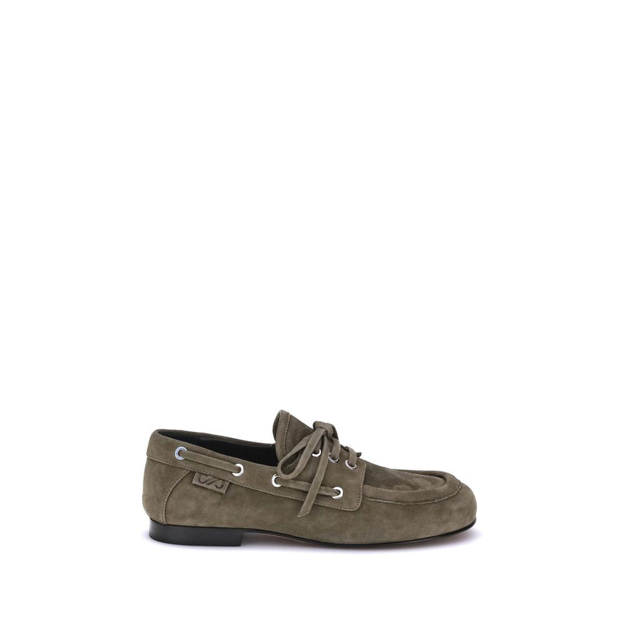 Beige Goatskin Slip-On Loafers