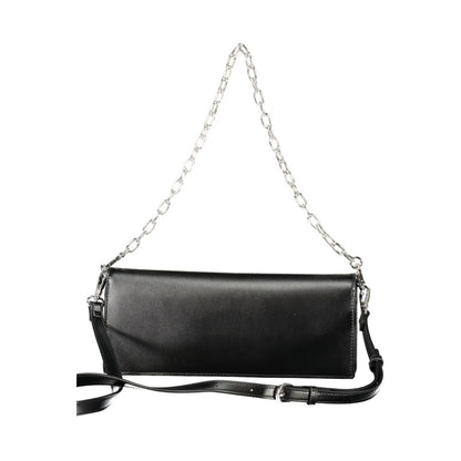 Black Polyethylene Women Handbag