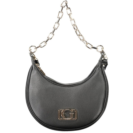 Black Polyethylene Women Handbag